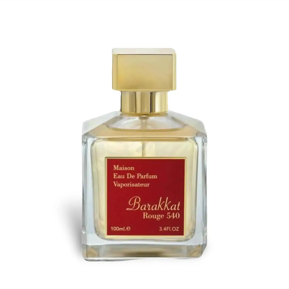 Barakkat Rouge 540 by Fragrance World - Elegant Amber & Floral Scent Bottle