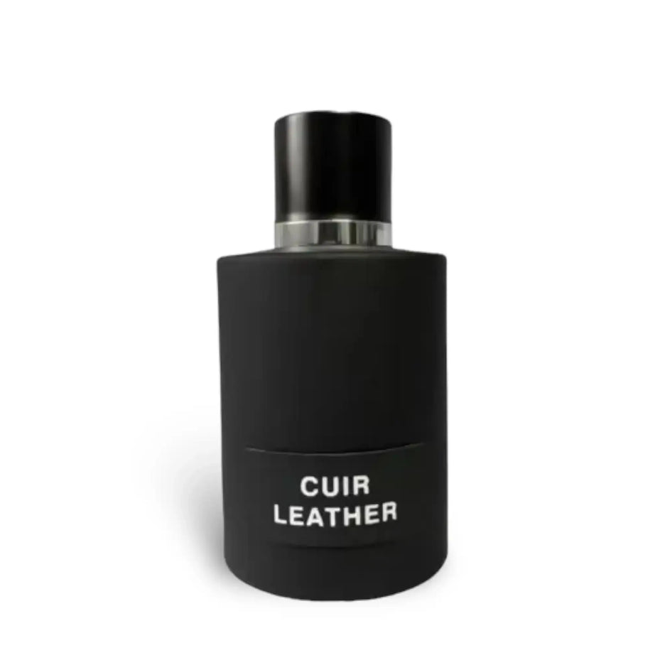 Cuir Leather by Fragrance World - Intense Leather & Woody Scent Bottle (100ml EDP)