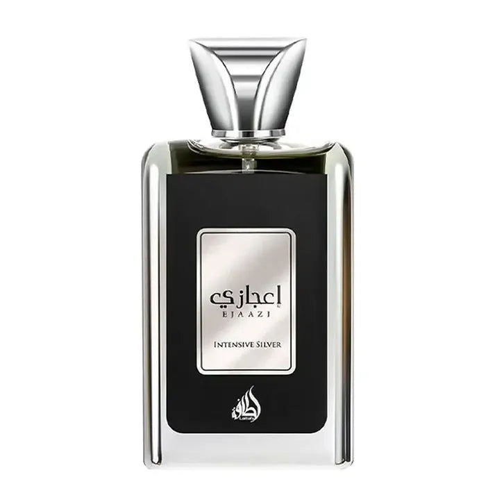 Ejaazi Intense Silver by Lattafa - Fresh & Spicy Fragrance Bottle (100ml EDP)