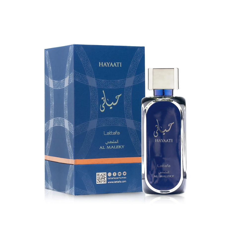 Hayaati Al Maleky by Lattafa - Premium Arabian Perfume with Box Packaging