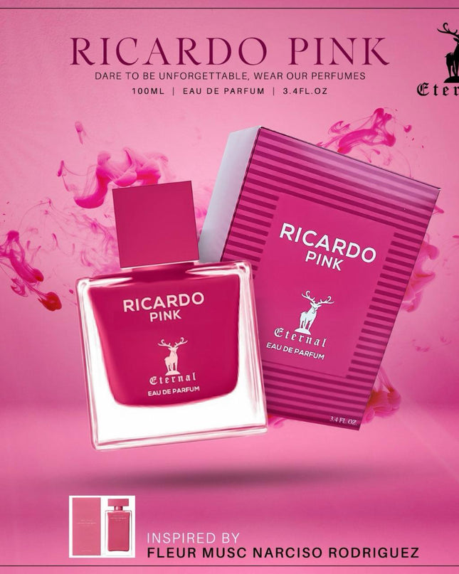 Ricardo Pink by Eternal - Stylish Perfume with Box Packaging (100ml Eau de Parfum)