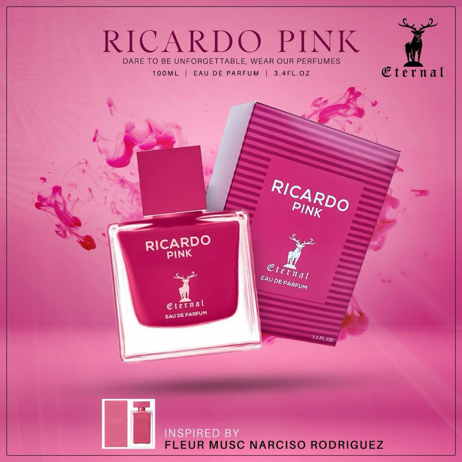 Ricardo Pink by Eternal - Stylish Perfume with Box Packaging (100ml Eau de Parfum)