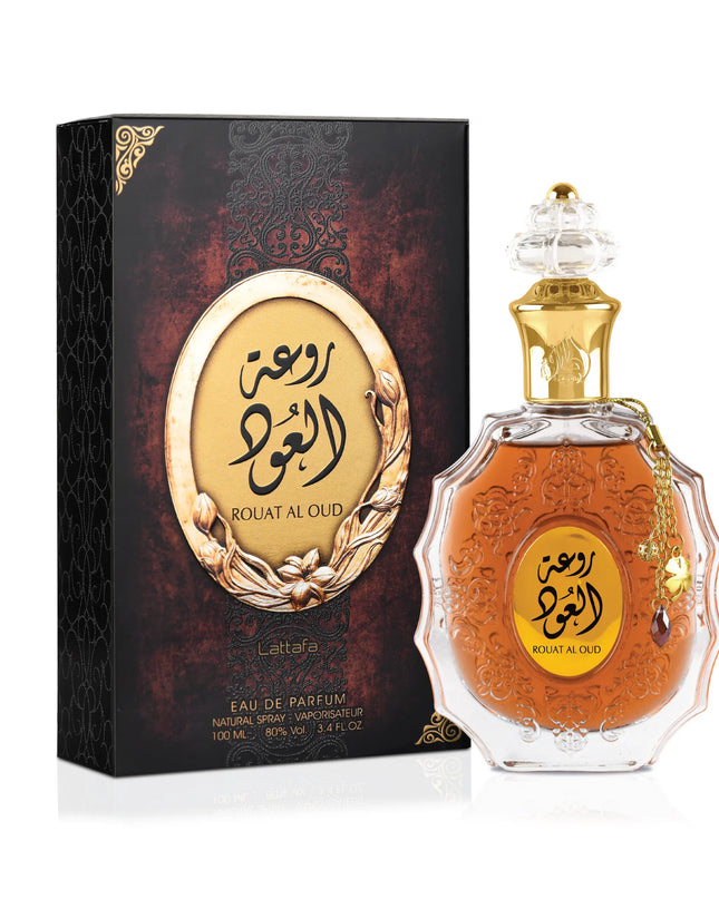 Rouat Al Oud by Lattafa – Luxurious Perfume with Box Packaging (100ml Eau de Parfum)