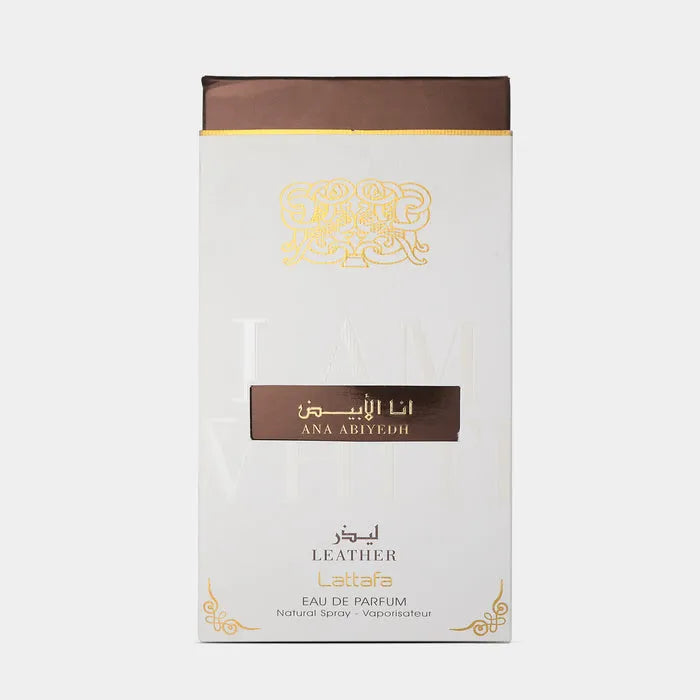 Ana Abiyedh Leather by Lattafa - Bold Perfume with Box Packaging (60ml Eau de Parfum)