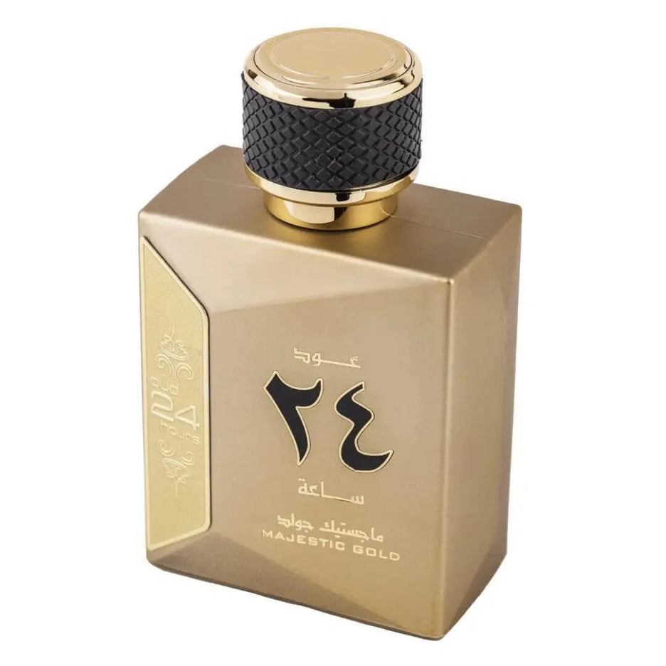 Oud 24 Hours Majestic Gold by Ard Al Zaafaran - Rich Oud & Sweet Fruity Scent Bottle (100ml EDP)