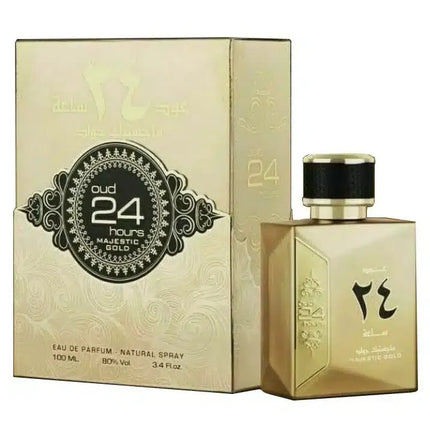 Oud 24 Hours Majestic Gold by Ard Al Zaafaran - Premium Perfume with Box Packaging (100ml Eau de Parfum)