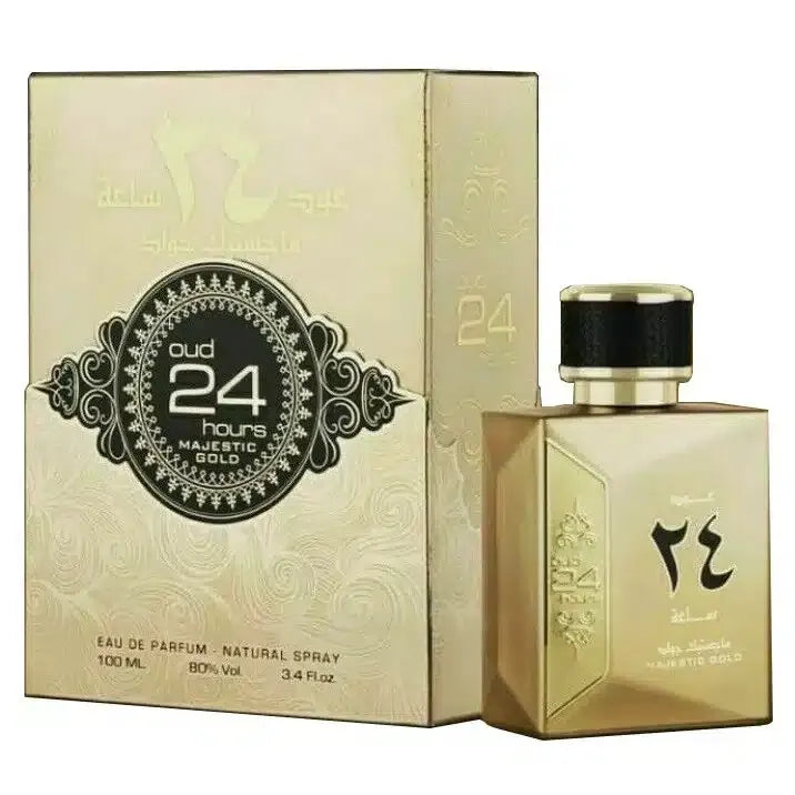 Oud 24 Hours Majestic Gold by Ard Al Zaafaran - Premium Perfume with Box Packaging (100ml Eau de Parfum)