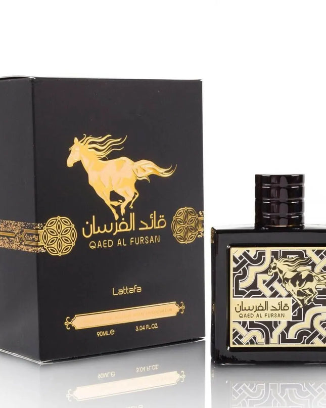 Qaed Al Fursan by Lattafa - Bold Perfume with Box Packaging (90ml Eau de Parfum)